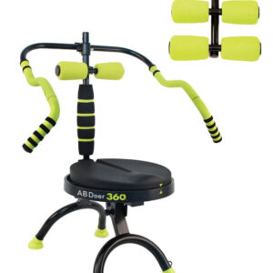 AB Doer 360 Système de Fitness avec 6 Pack Back Roller – Offre un entraînement abdominal et corps complet avec des exercices aérobies pour brûler des calories et renforcer les muscles simultanément