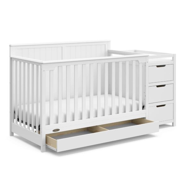 Graco Hadley 5-en-1 Lit Convertible pour Bébé avec Commode et Tiroir de Rangement