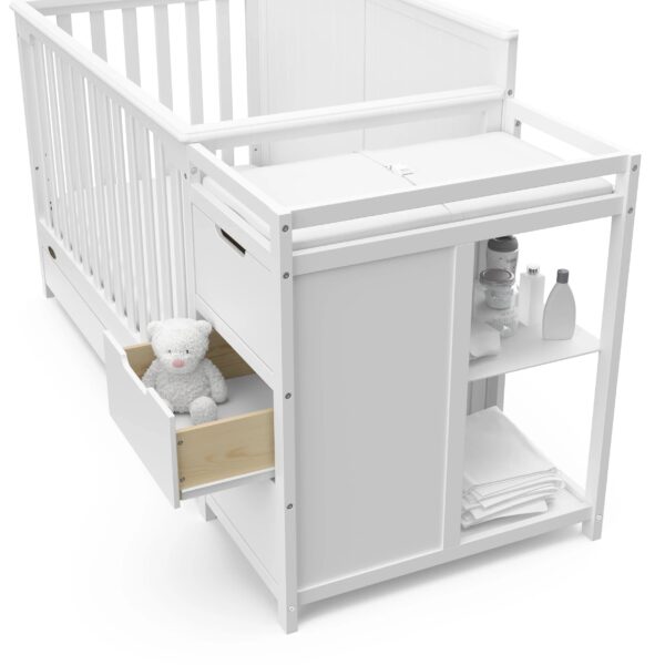 Graco Hadley 5-en-1 Lit Convertible pour Bébé avec Commode et Tiroir de Rangement – Image 8